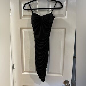 Express black body contour body-con dress